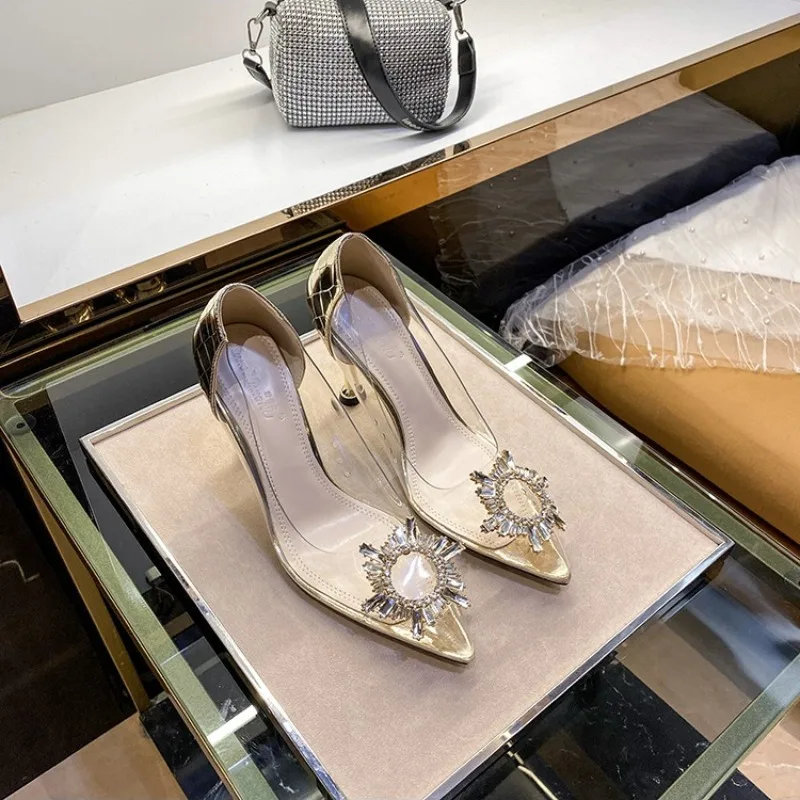 New Women's Shoes Fashion Rhinestone Pointed Tip High Heels for Woman Luxury Banquet Wedding Shoes Designer Shoes Zapatos Mujer
New Women's Shoes Fashion Rhinestone Pointed Tip High Heels for Woman Luxury Banquet Wedding Shoes Designer Shoes Zapatos Mujer
