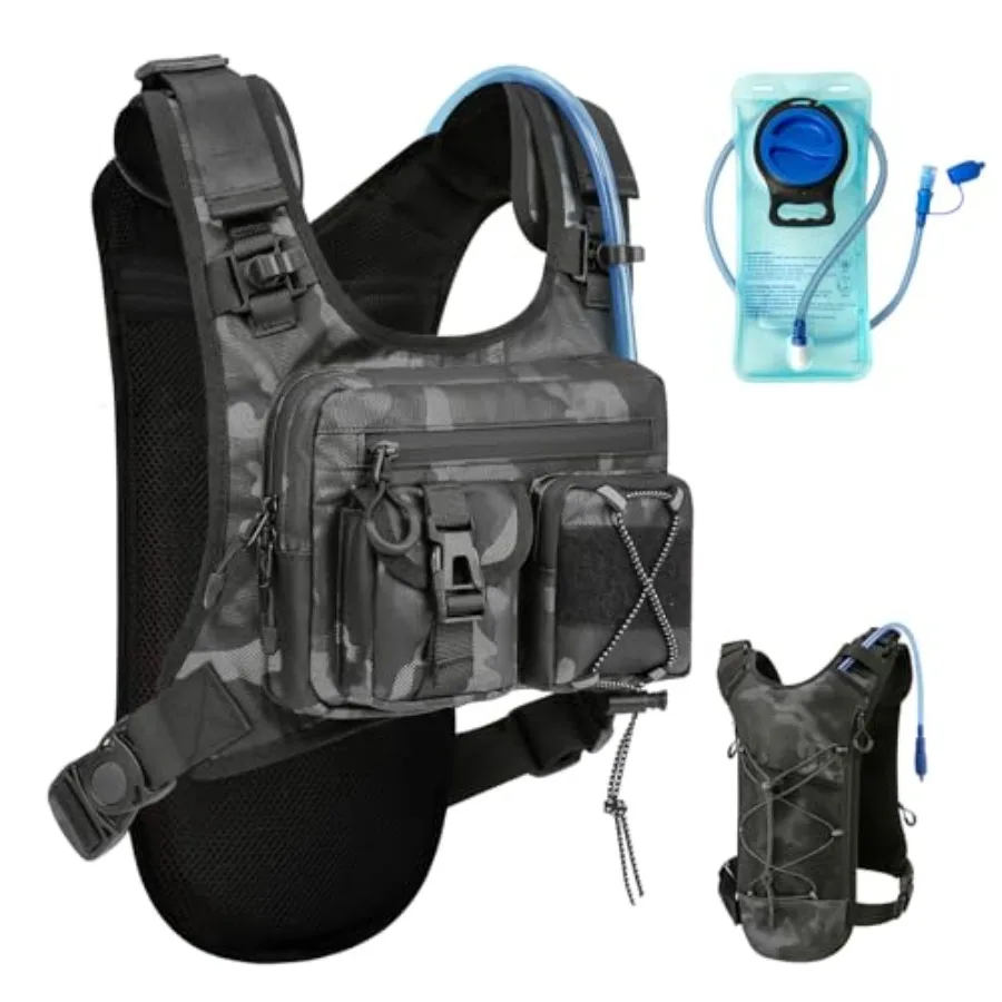USA Patent Running Hydration Vest Backpack, Lightweight Chest Pack with 2.0L Water Bladder Bag Daypack for Hiking Running Cycli
USA Patent Running Hydration Vest Backpack, Lightweight Chest Pack with 2.0L Water Bladder Bag Daypack for Hiking Running Cycli