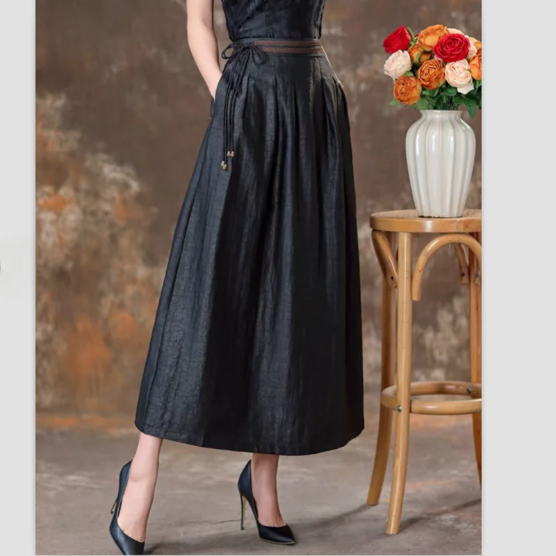 Женская юбка длиной до пола с эластичной резинкой на талии и черепаховым узором, универсальная повседневная одежда, новинка 2025, смесь полиэстера
Женская юбка длиной до пола с эластичной резинкой на талии и черепаховым узором, универсальная повседневная одежда, новинка 2025, смесь полиэстера