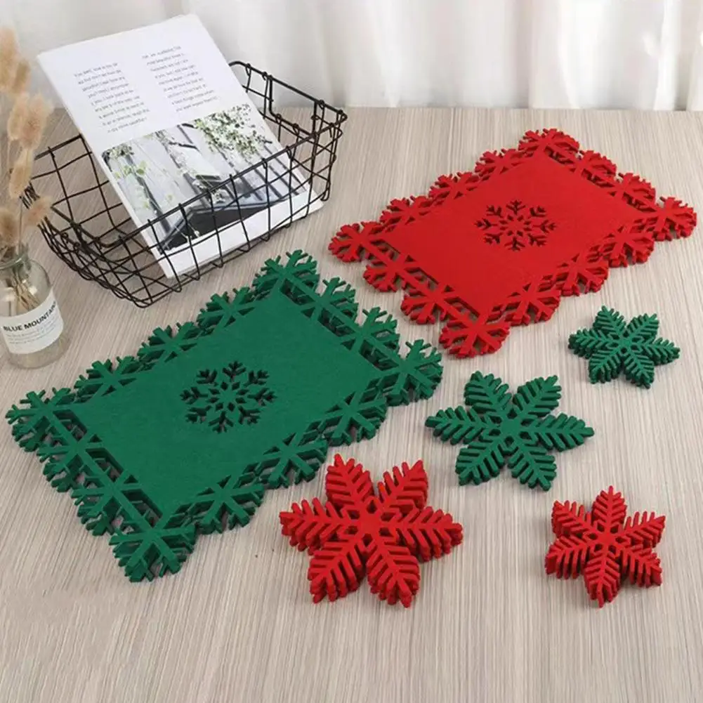 Snowflake Coasters Festive Christmas Placemats Set with Snowflake Design Anti scalding Table Party Decoration
Snowflake Coasters Festive Christmas Placemats Set with Snowflake Design Anti scalding Table Party Decoration