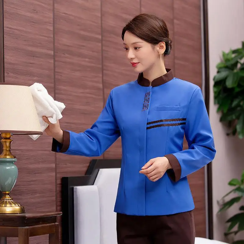 Long-sleeved work uniforms for property cleaning, hotel rooms, shopping malls, restaurants, hospitals, and housekeeping staff
Long-sleeved work uniforms for property cleaning, hotel rooms, shopping malls, restaurants, hospitals, and housekeeping staff