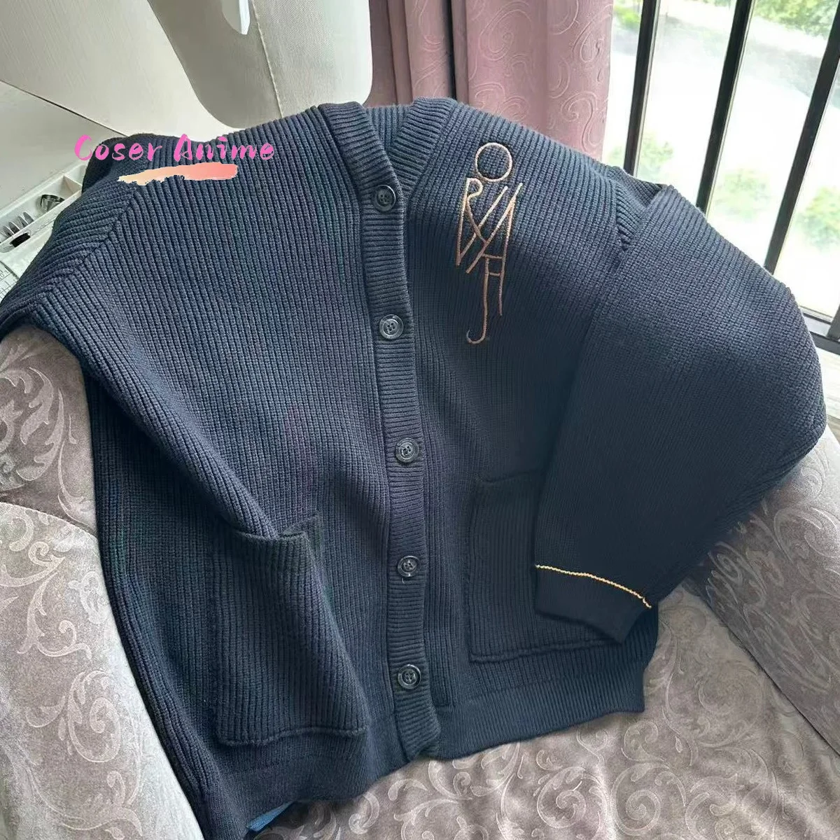 Xavier Cosplay Outfit from Love & Deepspace, Black Embroidered Cardigan Sweater, Daily Wear
Xavier Cosplay Outfit from Love & Deepspace, Black Embroidered Cardigan Sweater, Daily Wear