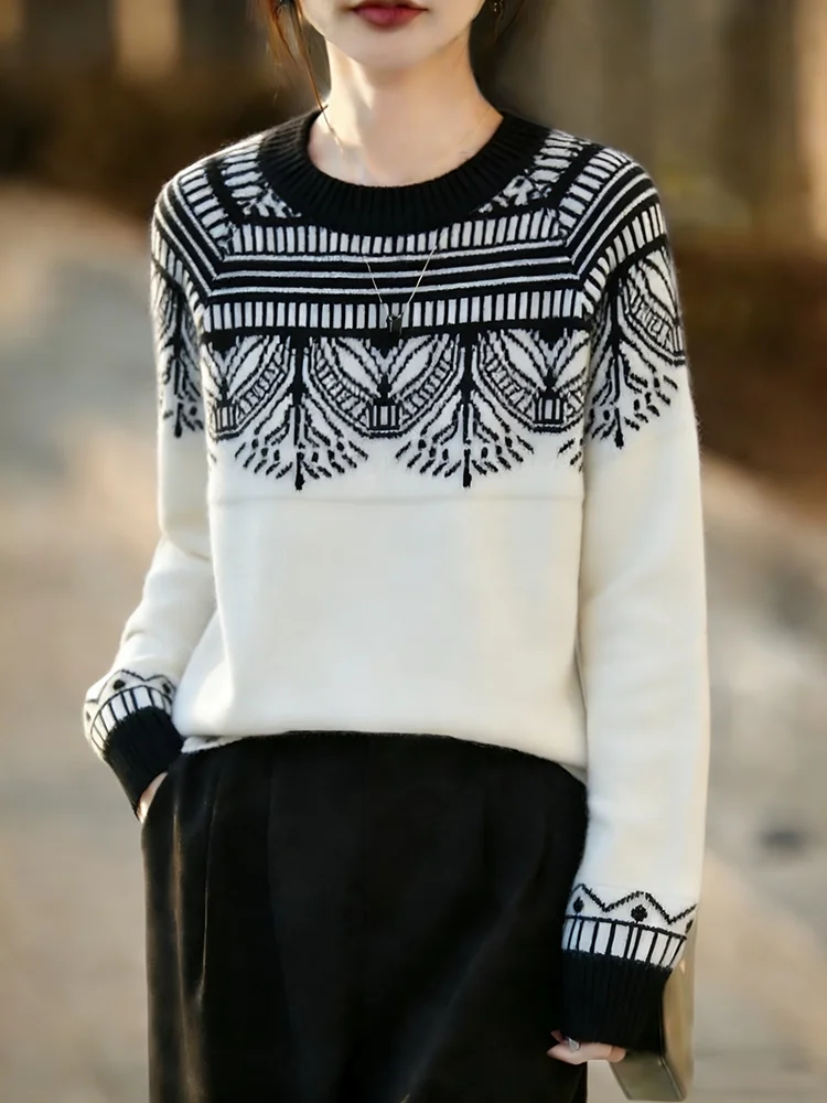 Thiened Knitted Sweater Women's Lazy Sle round Ne Pullover Autumn Winter Warm Base Layer Top Soft Relax Fit Faion
Thiened Knitted Sweater Women's Lazy Sle round Ne Pullover Autumn Winter Warm Base Layer Top Soft Relax Fit Faion