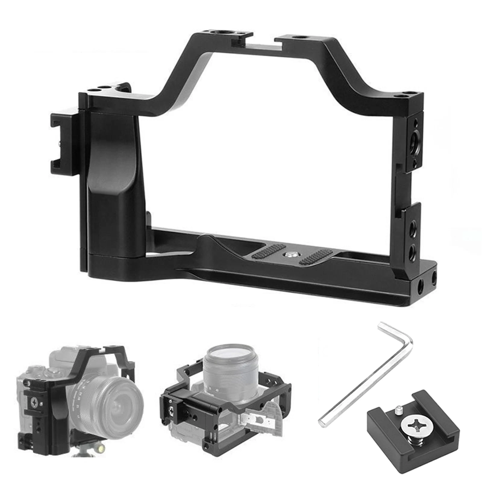 Aluminum Alloy Camera Cage For Canon M5 M50 M50II DSLR Camera Rabbit Case Frame With Cold Shoe Mount 1/4" 3/8" Arri Screw Hole
Aluminum Alloy Camera Cage For Canon M5 M50 M50II DSLR Camera Rabbit Case Frame With Cold Shoe Mount 1/4" 3/8" Arri Screw Hole