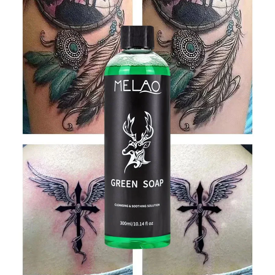 300ML Melao Tattoo Skin Care Green Tattoo Soap Deep Cleaning Organic Vegan Quickly Healing Brightening Tattoo Clean Green Soap
300ML Melao Tattoo Skin Care Green Tattoo Soap Deep Cleaning Organic Vegan Quickly Healing Brightening Tattoo Clean Green Soap