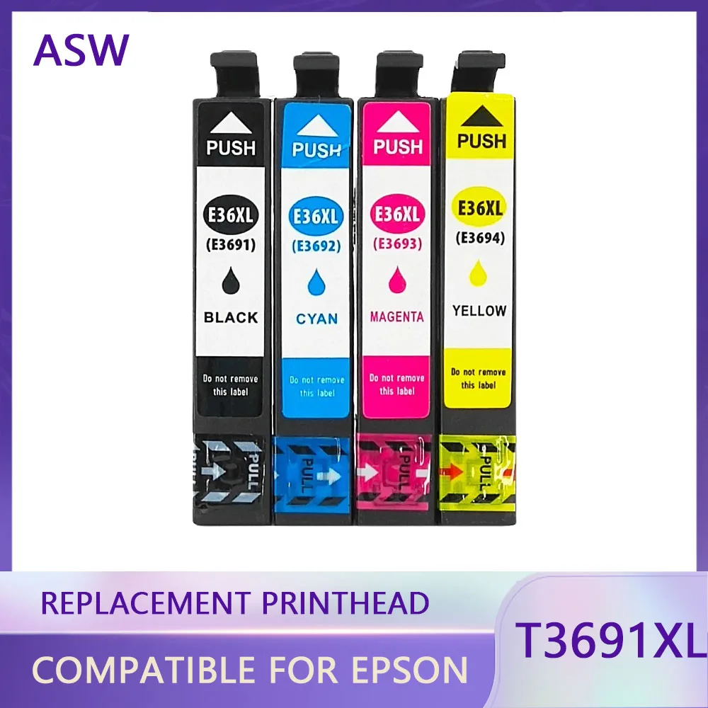 T36XL T3691 T3692 T3694 Compatible for Ink Cartridge For Epson WorkForce WE-3720 Expression Home XP-235A XP-332A
T36XL T3691 T3692 T3694 Compatible for Ink Cartridge For Epson WorkForce WE-3720 Expression Home XP-235A XP-332A