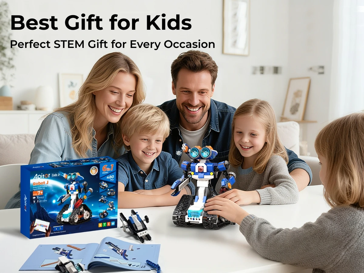 Apitor Robot Building Kit with 600 Pieces, 12-in-1 STEM Technic Coding Robotic Toys, DIY Electronic Monster Truck Building Kit Apitor Robot Building Kit with 600 Pieces, 12-in-1 STEM Technic Coding Robotic Toys, DIY Electronic Monster Truck Building Kit