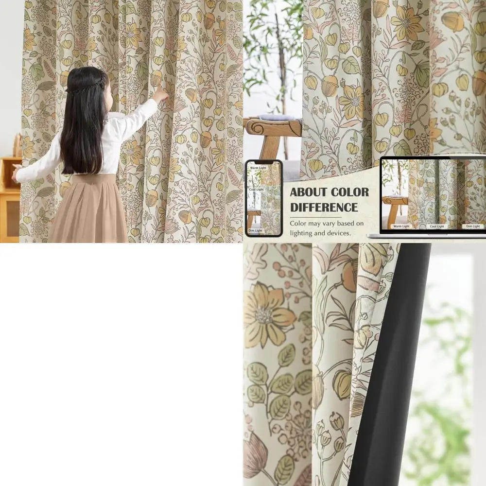 Yellow Floral 95% Blackout Curtains, 84 Length, Set of 2 Panels for Girls Room, Farmhouse Style, Fall Decor, Grommet Top
Yellow Floral 95% Blackout Curtains, 84 Length, Set of 2 Panels for Girls Room, Farmhouse Style, Fall Decor, Grommet Top