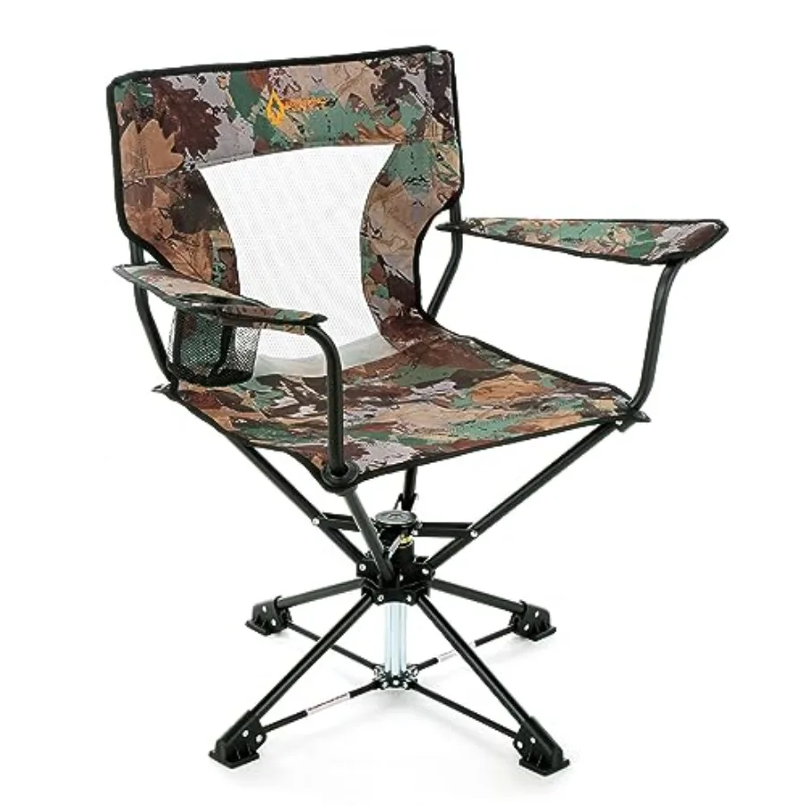 360 Degree Swivel Hunting Chair with Armrests for Blinds Fishing High-Grade 600D Canvas Steel Frame No Sink Feet Supports up to
360 Degree Swivel Hunting Chair with Armrests for Blinds Fishing High-Grade 600D Canvas Steel Frame No Sink Feet Supports up to