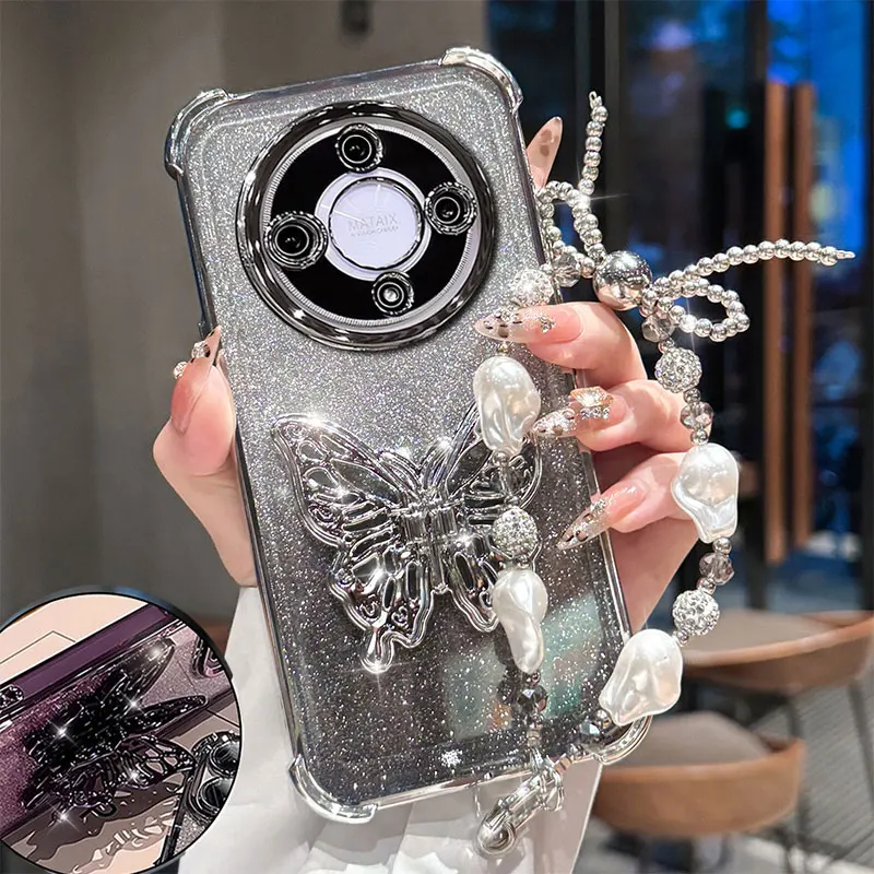 Luxury Pearl Chain Case For Honor Magic5 Lite 5G Shockproof Case with Butterfly Holder Cover For Honor Magic 6 Lite 5 4 pro X9a
Luxury Pearl Chain Case For Honor Magic5 Lite 5G Shockproof Case with Butterfly Holder Cover For Honor Magic 6 Lite 5 4 pro X9a