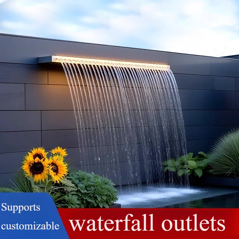 304 Stainless Steel Water Outlet & Flowing Tank - Water Curtain Waterfall Feature for Garden, Courtyard, Fish Pond Landscaping
304 Stainless Steel Water Outlet & Flowing Tank - Water Curtain Waterfall Feature for Garden, Courtyard, Fish Pond Landscaping