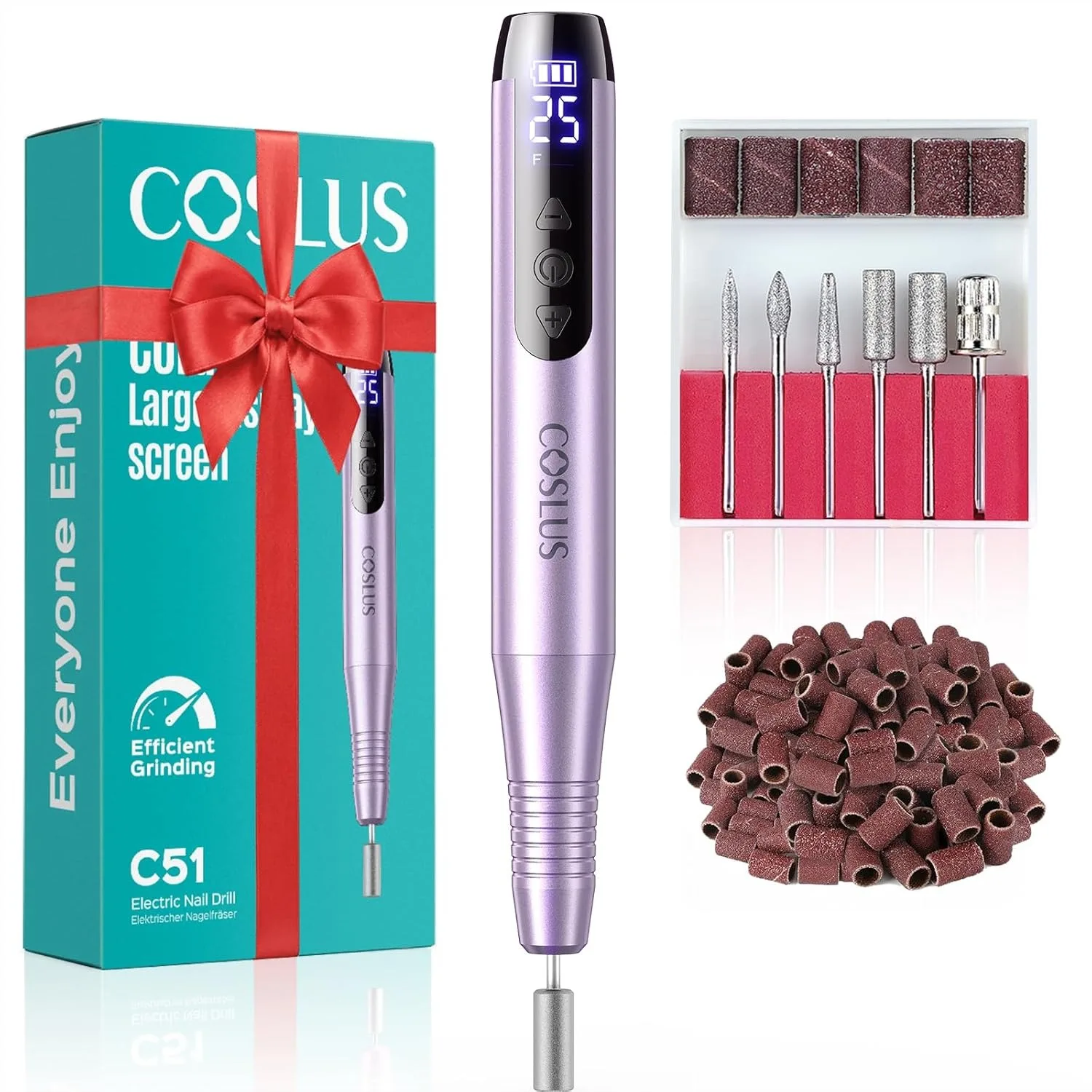 Cordless Nail Drill Electric File for Acrylic Gel Dip Powder Nails, Portable All-in-One Nail Drill Machine Kit with LED Screen &
Cordless Nail Drill Electric File for Acrylic Gel Dip Powder Nails, Portable All-in-One Nail Drill Machine Kit with LED Screen &