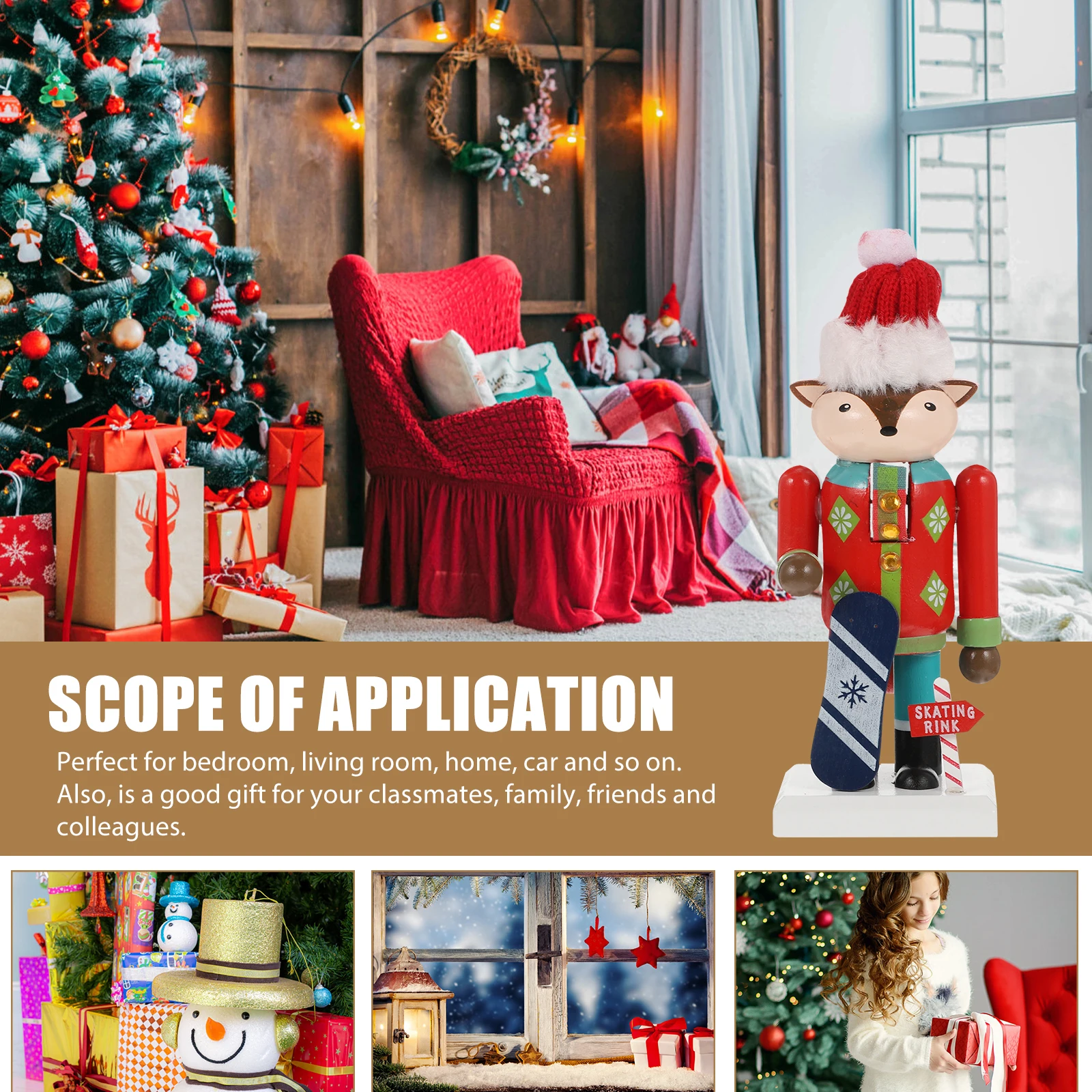 Cute Wooden Animal Nutcracker Decor Christmas Tabletop Ornament Sturdy Craftsmanship Home Office Bedroom Car Decoration Gift For
Cute Wooden Animal Nutcracker Decor Christmas Tabletop Ornament Sturdy Craftsmanship Home Office Bedroom Car Decoration Gift For