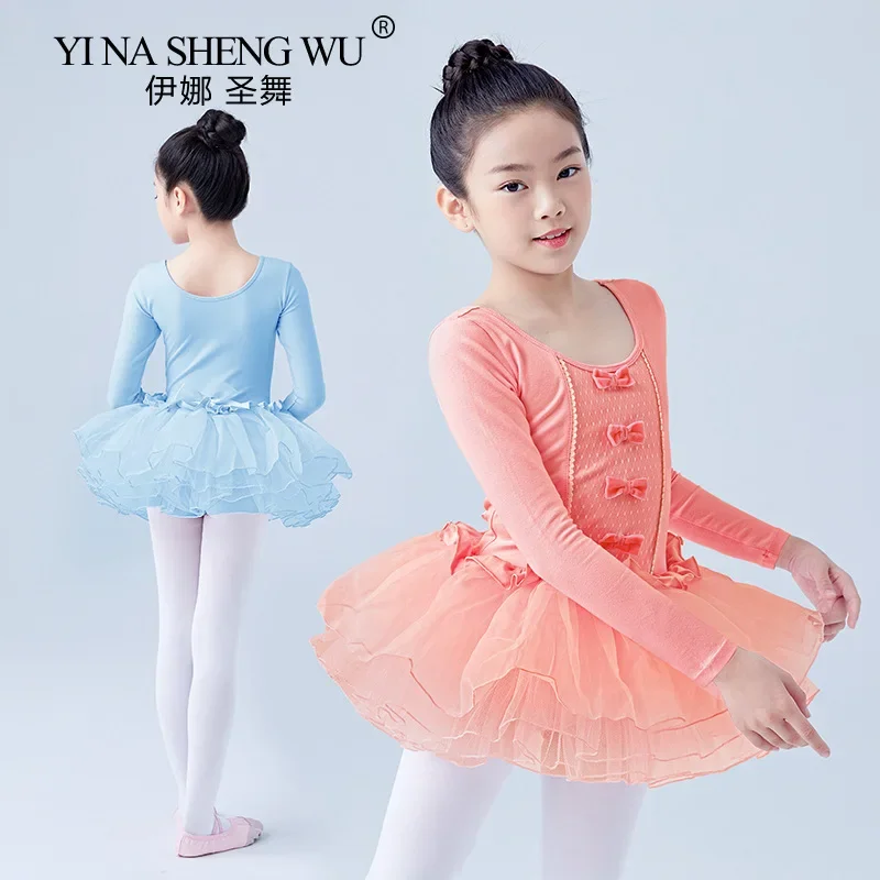 Ballet Dress Gymnastics Leotards for Girls Long/Short Sleeve Ballet Dancewear Gauze Dress Kids Bowknot Dance Leotard for Child
Ballet Dress Gymnastics Leotards for Girls Long/Short Sleeve Ballet Dancewear Gauze Dress Kids Bowknot Dance Leotard for Child