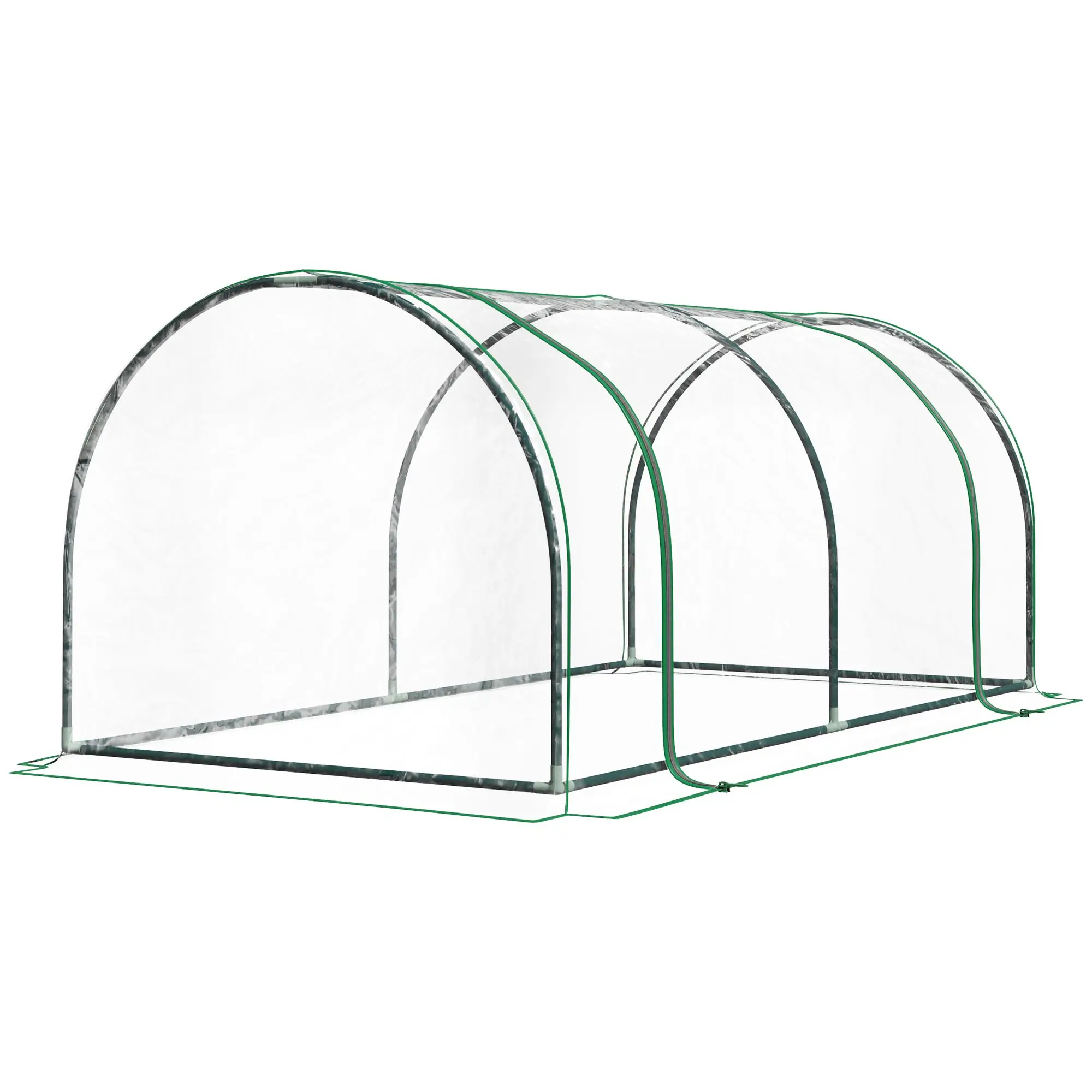 Outsunny 7' x 3' x 2.5' Mini Greenhouse, Portable Greenhouse Hot House with 4 Zippered Doors & PVC Cover for Outdoor Garden
Outsunny 7' x 3' x 2.5' Mini Greenhouse, Portable Greenhouse Hot House with 4 Zippered Doors & PVC Cover for Outdoor Garden