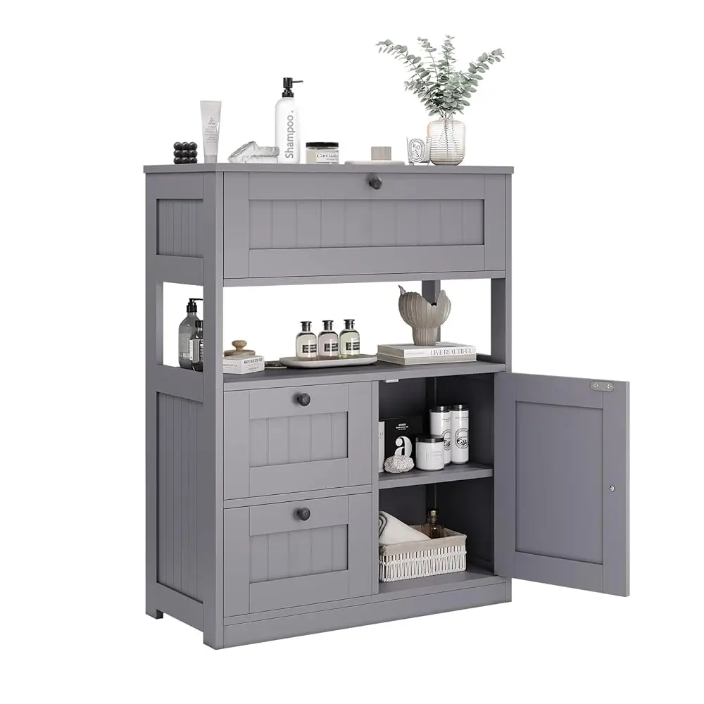 Bathroom Cabinet, Modern Bathroom Floor Storage Cabinet Organizer With 1 Door And 3 Drawers, Freestanding Cupboard For
Bathroom Cabinet, Modern Bathroom Floor Storage Cabinet Organizer With 1 Door And 3 Drawers, Freestanding Cupboard For