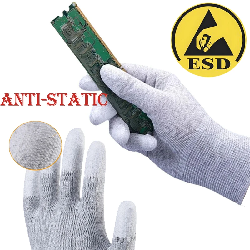 NMSafety 12 Pairs Anti-Static ESD Safety Work Gloves Non-Slip Nylon Carbon Material for Enhanced Grip And Protection
NMSafety 12 Pairs Anti-Static ESD Safety Work Gloves Non-Slip Nylon Carbon Material for Enhanced Grip And Protection