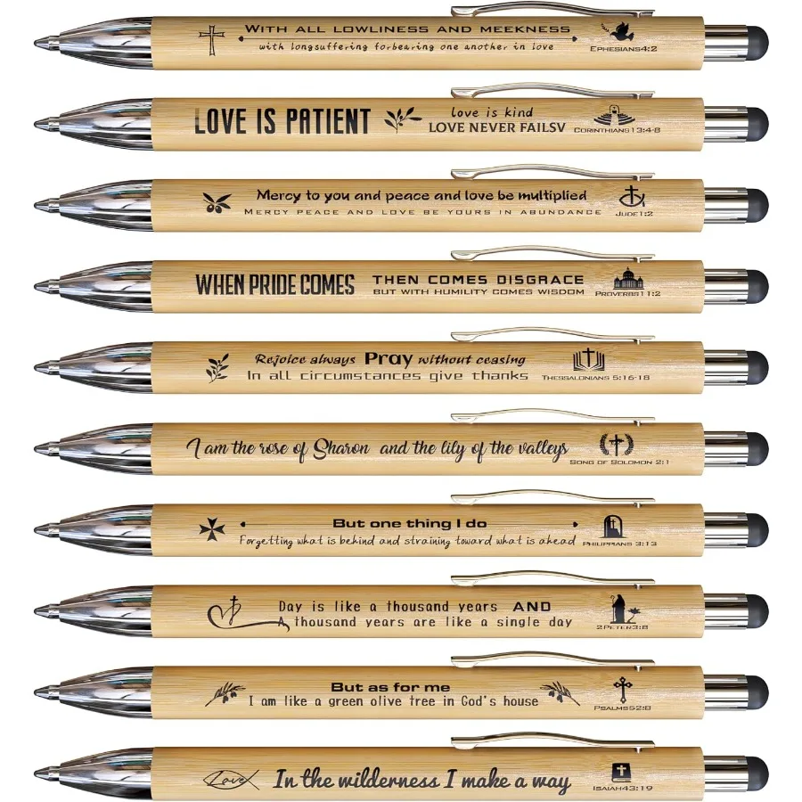 10 Pack Bible Vee Stylus Pens Inspiratiol Scripture Gifts for Christians Teache Office and School Touchscreen Black Ink Religio
10 Pack Bible Vee Stylus Pens Inspiratiol Scripture Gifts for Christians Teache Office and School Touchscreen Black Ink Religio