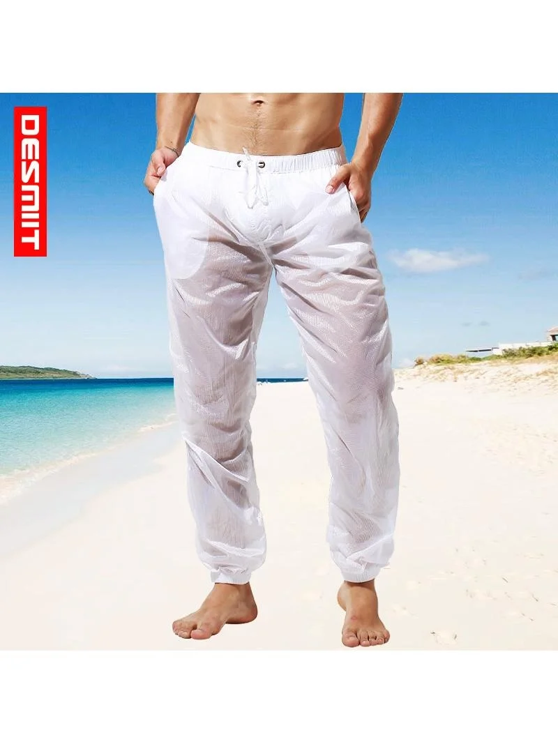 Новые летние ультратонкие быстросохнущие пляжные повседневные брюки Desmiit для мужчин: полупрозрачные, легкие, удобные, прямые джинсы
Новые летние ультратонкие быстросохнущие пляжные повседневные брюки Desmiit для мужчин: полупрозрачные, легкие, удобные, прямые джинсы