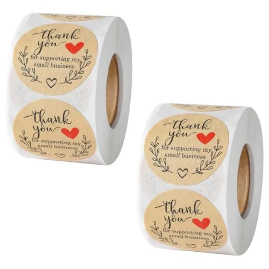 Thank You for Supporting My Small Business Stickers 1.5 inch 2 Rolls Total 1000 PCS Thankful Stickers for Small Business Packag
Thank You for Supporting My Small Business Stickers 1.5 inch 2 Rolls Total 1000 PCS Thankful Stickers for Small Business Packag