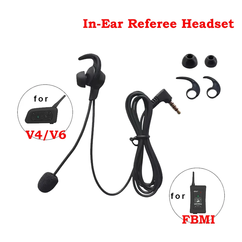 GOREF 3.5mm Interface Referees Headphone Full Duplex Football Soccer Referee In-ear Earphones for V4C/V6C/FBIM Intercom Headset
GOREF 3.5mm Interface Referees Headphone Full Duplex Football Soccer Referee In-ear Earphones for V4C/V6C/FBIM Intercom Headset