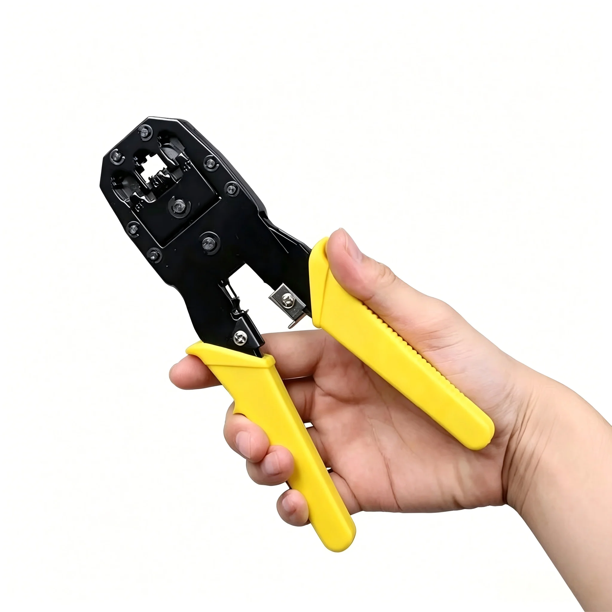 3-in-1 Network Crimping Tool with Stripper & Cutter
3-in-1 Network Crimping Tool with Stripper & Cutter