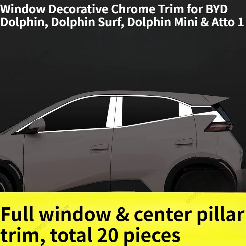 For BYD Dolphin, Dolphin Surf/Mini, Atto 1 2024-2026,Stainless Steel Window Frame Chrome Trim, Exterior Modification Accessories
For BYD Dolphin, Dolphin Surf/Mini, Atto 1 2024-2026,Stainless Steel Window Frame Chrome Trim, Exterior Modification Accessories