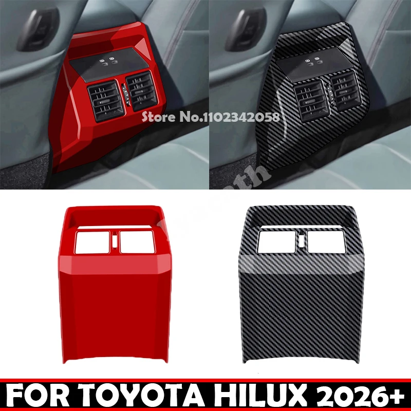 FOR TOYOTA HILUX 2026 2027 ABS Carbon Fiber Rear Air Condition Outlet AC Vent back charge an-kick Panel Frame Cover accessories
FOR TOYOTA HILUX 2026 2027 ABS Carbon Fiber Rear Air Condition Outlet AC Vent back charge an-kick Panel Frame Cover accessories