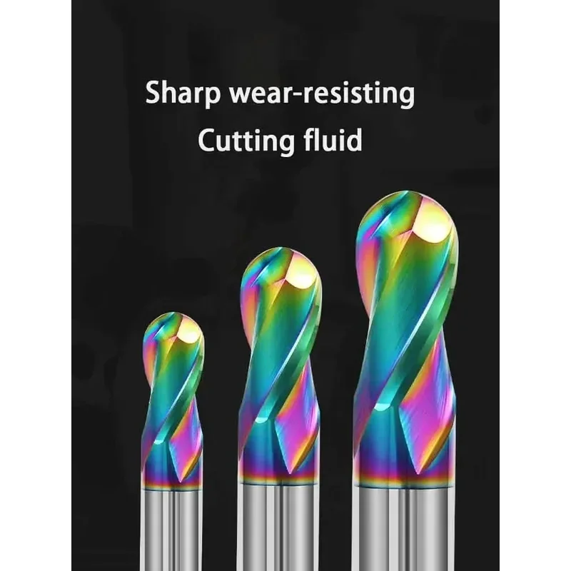 Aluminum Ball Cutter HRC55 2 Flute DLC Aluminized Carbide Ball Cutter CNC CNC Milling Aluminum, Copper and Acrylic Tools
Aluminum Ball Cutter HRC55 2 Flute DLC Aluminized Carbide Ball Cutter CNC CNC Milling Aluminum, Copper and Acrylic Tools