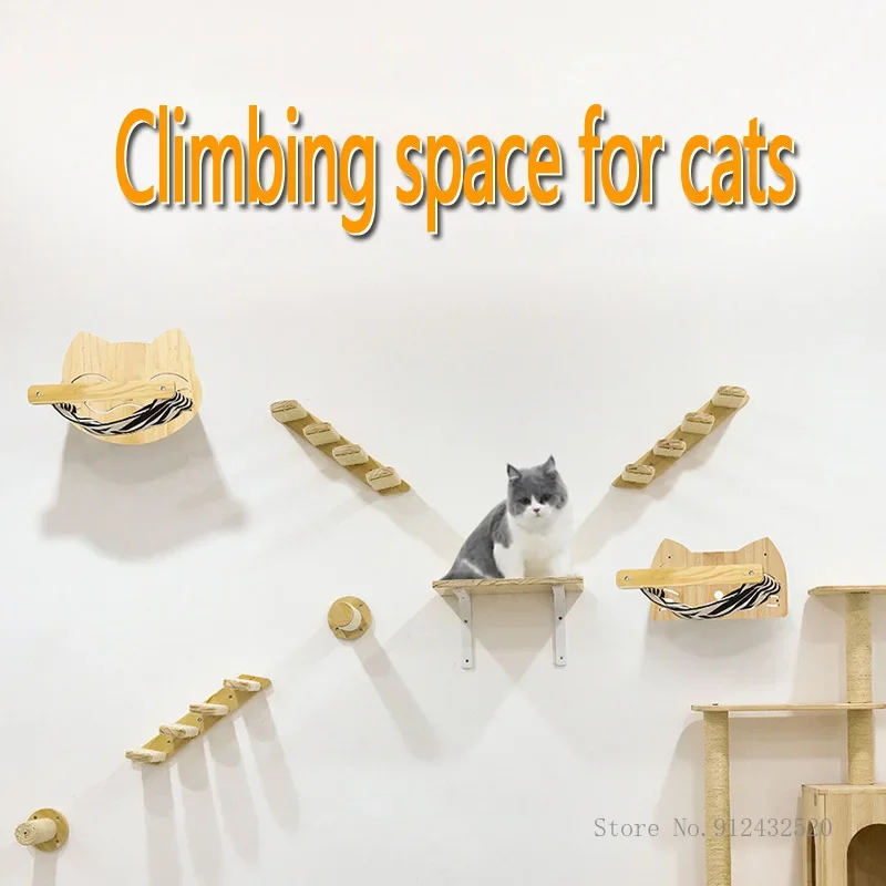 Wall-Mounted Cat Hammock Bed, Pet Furniture, Kitten Wall Shelf, Perch Wooden Scratching Climbing Post, Tree House Toy, 1Pc
Wall-Mounted Cat Hammock Bed, Pet Furniture, Kitten Wall Shelf, Perch Wooden Scratching Climbing Post, Tree House Toy, 1Pc