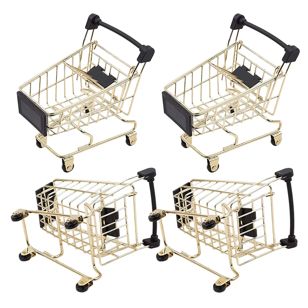 4 Pcs Mini Metal Shopping Cart Storage Basket Desk Toy Tiny Trolley Handcart For Kids Realistic Look Smooth Surface 
4 Pcs Mini Metal Shopping Cart Storage Basket Desk Toy Tiny Trolley Handcart For Kids Realistic Look Smooth Surface