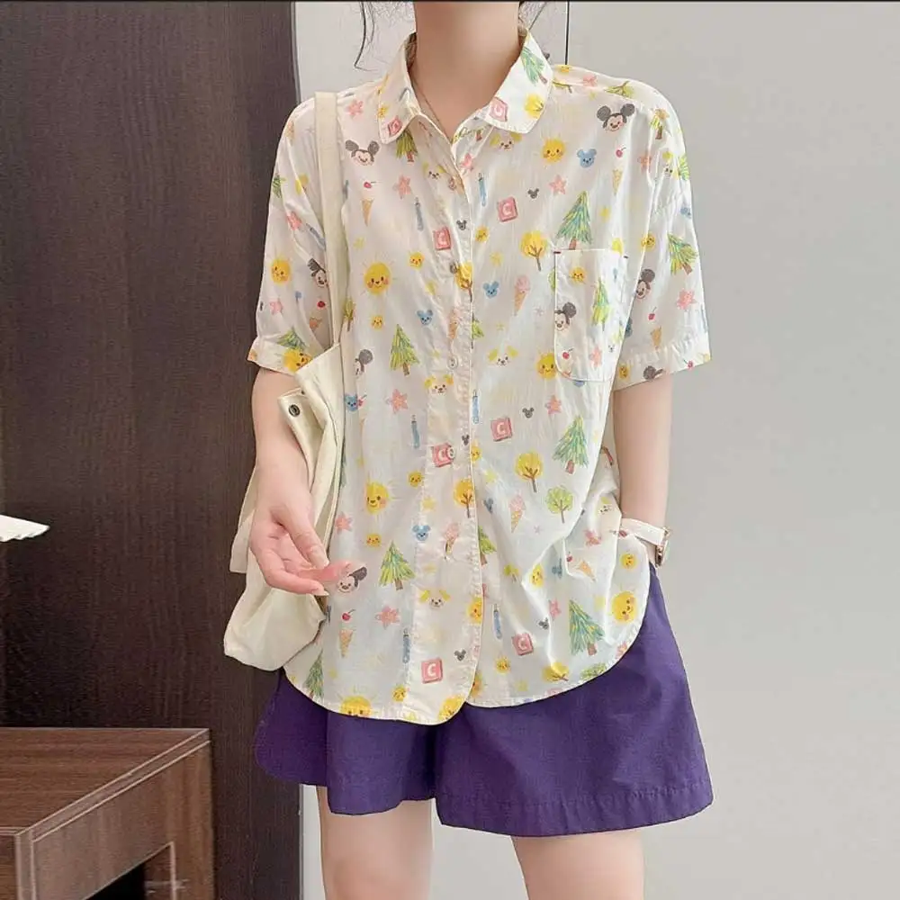 Japanese Sweet Mori Girl Cartoon Graffiti Print Shirts Women Summer Turn Down Collar Short Sleeve Casual Loose Blouse Tops
Japanese Sweet Mori Girl Cartoon Graffiti Print Shirts Women Summer Turn Down Collar Short Sleeve Casual Loose Blouse Tops