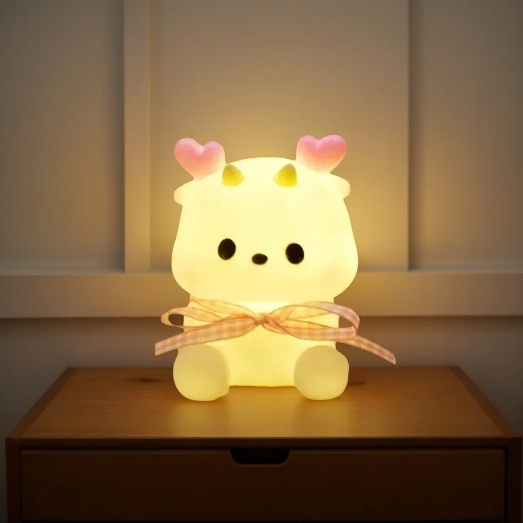 Ночник с мультяшным драконом - розовая светодиодная лампа для спальни
Ночник с мультяшным драконом - розовая светодиодная лампа для спальни