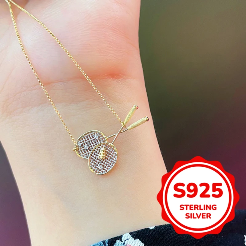 S925 authentic sterling silver badminton racket women's necklace fashionable light luxury versatile elegant classic
S925 authentic sterling silver badminton racket women's necklace fashionable light luxury versatile elegant classic