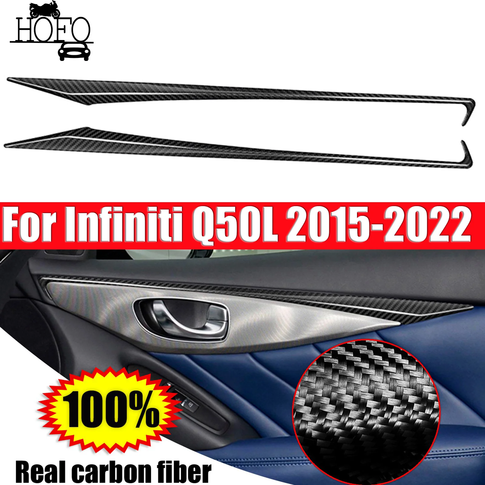 2PCS Interior Car Door Panel Trim Strip Sticker Carbon Fiber For Infiniti Q50L 2015-2022
2PCS Interior Car Door Panel Trim Strip Sticker Carbon Fiber For Infiniti Q50L 2015-2022