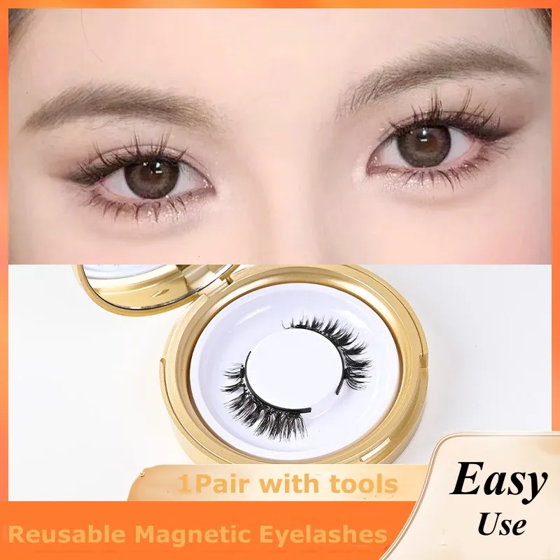 1Pairs Press-on Magnetic Eyelashes 3D Magnifying Eyes No Adhesive Needed Reusable Handmade Makeup Tool Set With Mirror Wear Clip
1Pairs Press-on Magnetic Eyelashes 3D Magnifying Eyes No Adhesive Needed Reusable Handmade Makeup Tool Set With Mirror Wear Clip