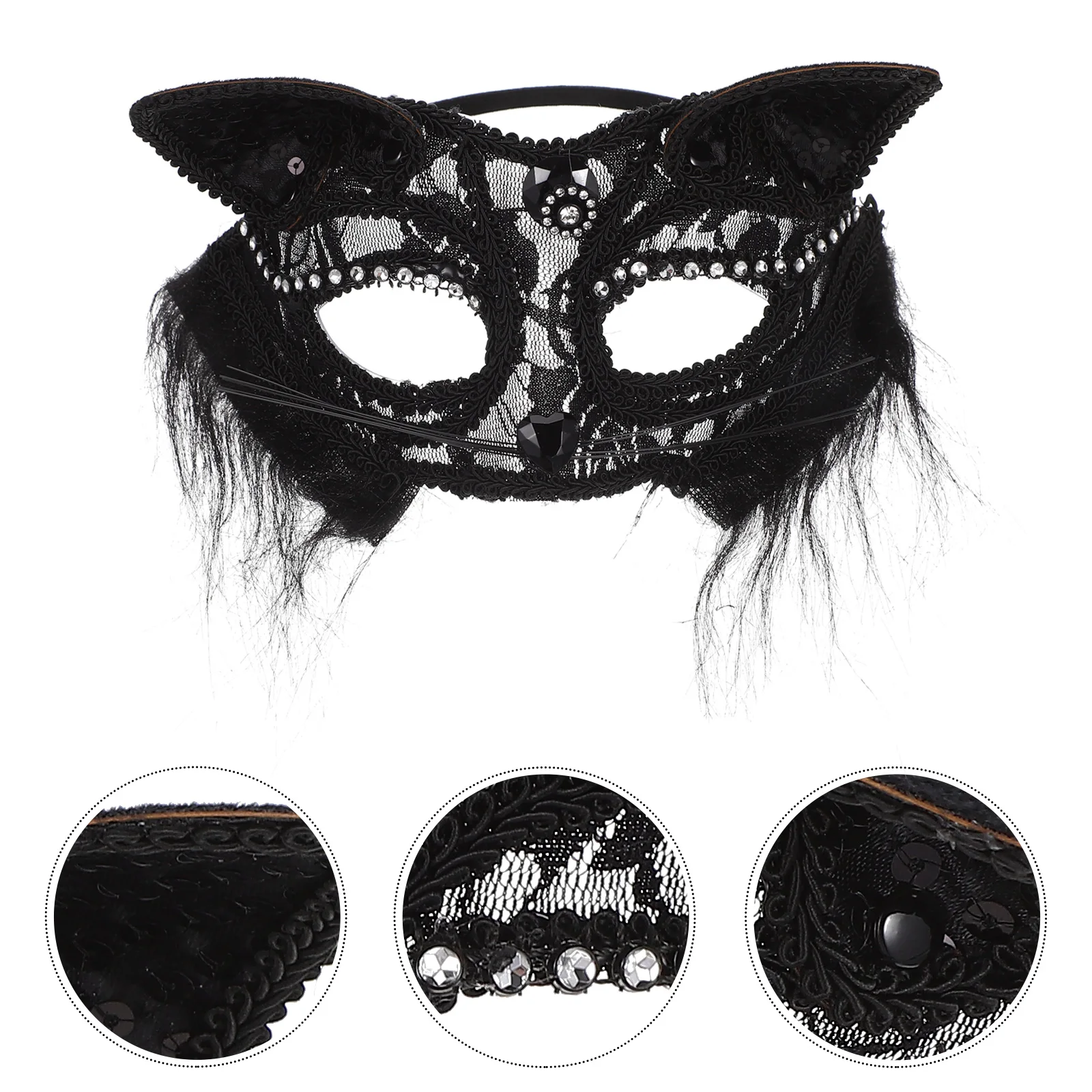 Cat Face Masks Plastic Lace Half Masquerade Women Halloween Party Cosplay Costume Accessories Elastic B Lightweight
Cat Face Masks Plastic Lace Half Masquerade Women Halloween Party Cosplay Costume Accessories Elastic B Lightweight