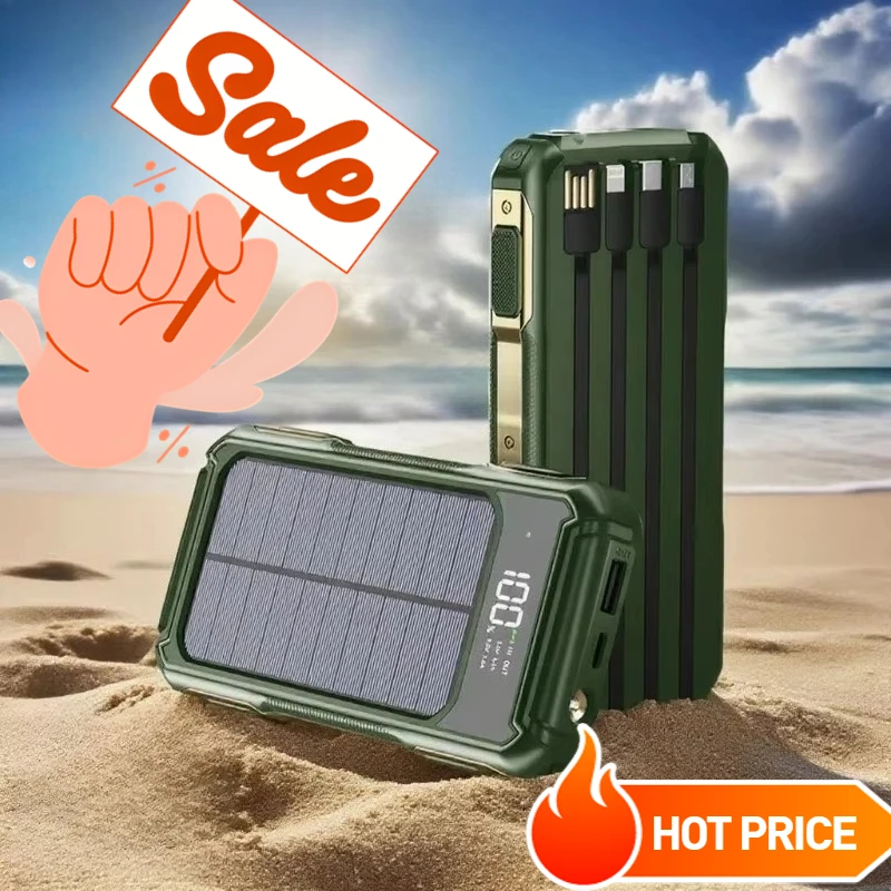 20000mAh Large Capacity Solar Power Bank 4 in 1 Built in Cable Intelligent Digital Display Laser Light for Samsung iPhone
20000mAh Large Capacity Solar Power Bank 4 in 1 Built in Cable Intelligent Digital Display Laser Light for Samsung iPhone