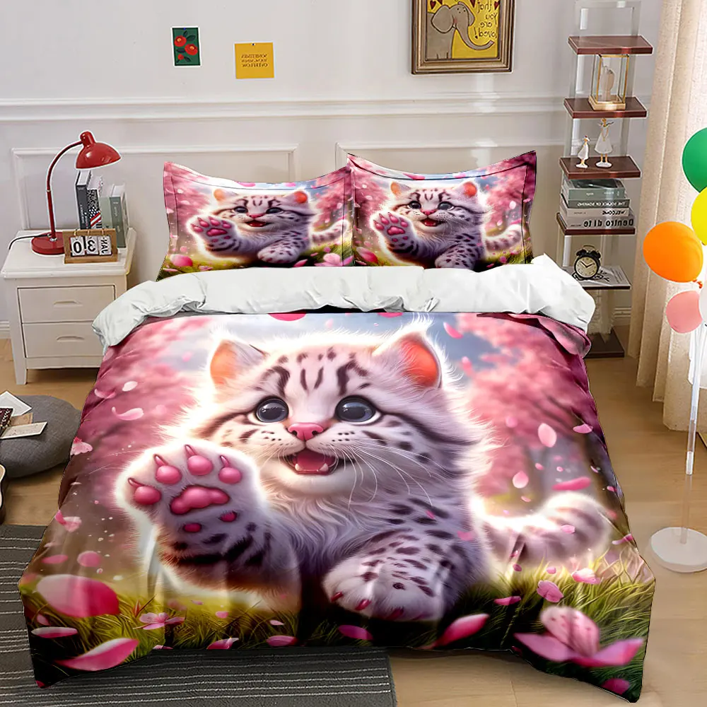Playful kitten under cherry blossoms Print Bedding Set 1 Duvet Cover 2 Pillowcases for Adult and Children Luxury Gift Full Size
Playful kitten under cherry blossoms Print Bedding Set 1 Duvet Cover 2 Pillowcases for Adult and Children Luxury Gift Full Size