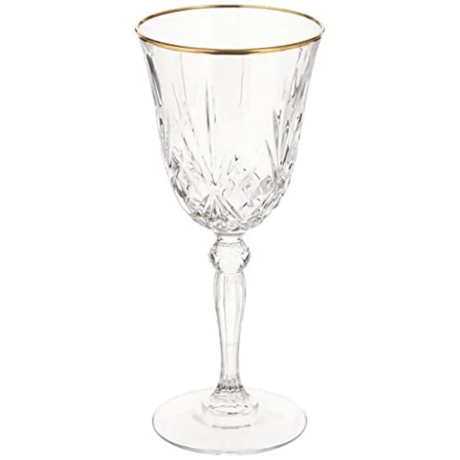 Siena Collection Crystal Red Wine Glass with Gold Band Design Set of 4 7.5 fluid oz
Siena Collection Crystal Red Wine Glass with Gold Band Design Set of 4 7.5 fluid oz