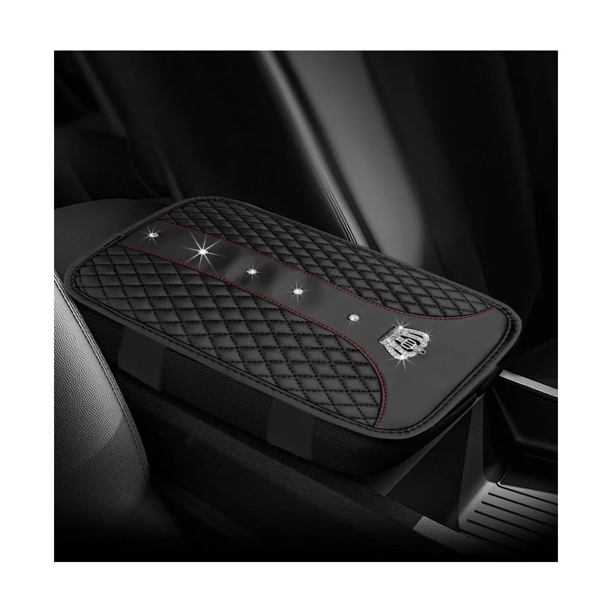 1 Car Armrest Pad with Artificial Diamond Bling Metal Crown Artificial Leather Embroidered Waterproof Comfort Car Supplie
1 Car Armrest Pad with Artificial Diamond Bling Metal Crown Artificial Leather Embroidered Waterproof Comfort Car Supplie