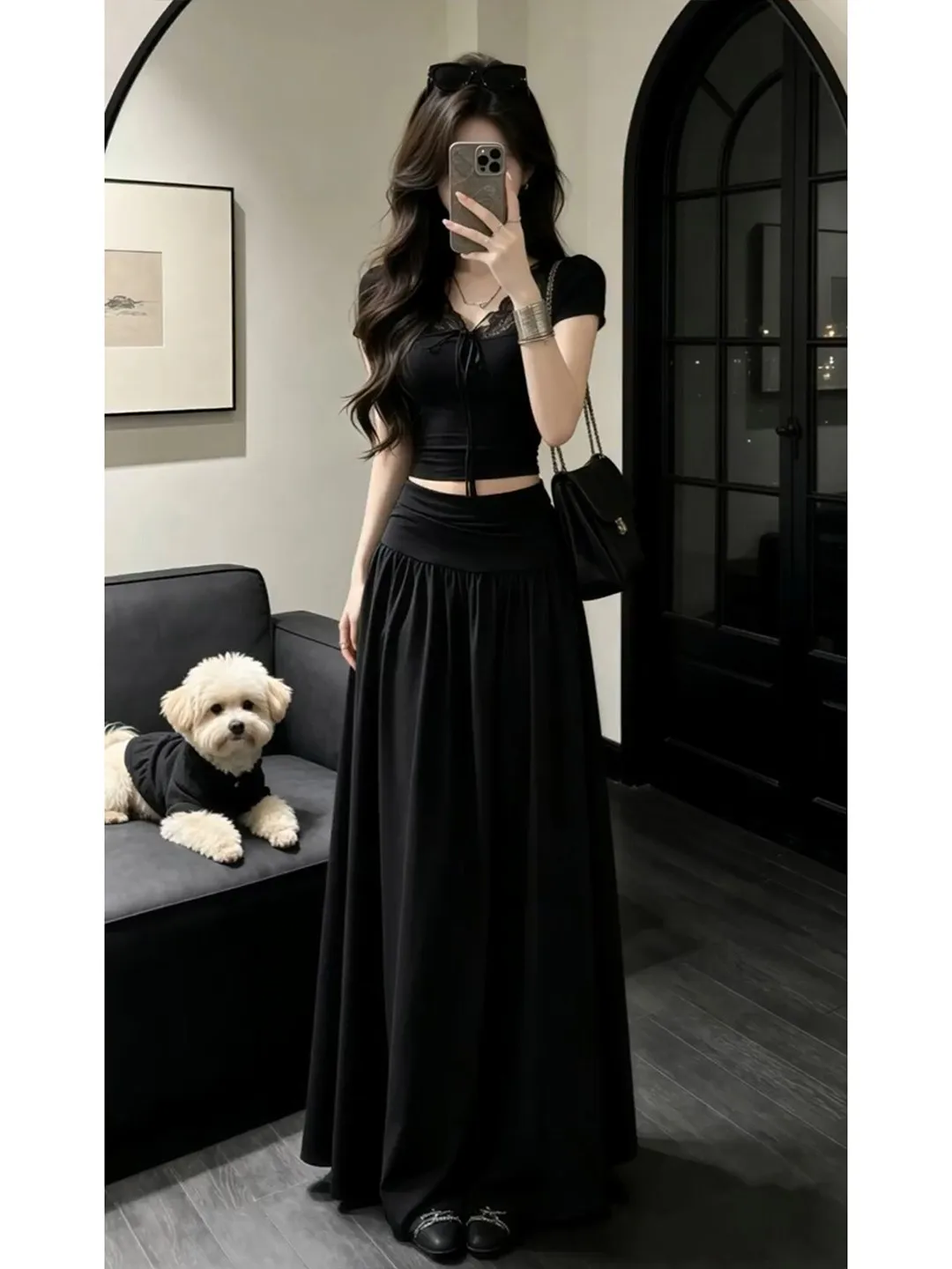 Hebe Style Black Lace Splice Long Dress Set Women's Summer 2026 New Fashion Waist-Cinched Ensemble Short Sleeve V-Neck High W...
Hebe Style Black Lace Splice Long Dress Set Women's Summer 2026 New Fashion Waist-Cinched Ensemble Short Sleeve V-Neck High W...