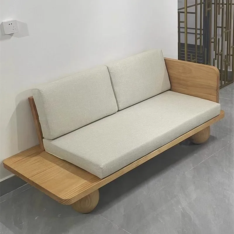Scandinavian small apartment japanese style solid wood sofa casual living room fabric
Scandinavian small apartment japanese style solid wood sofa casual living room fabric