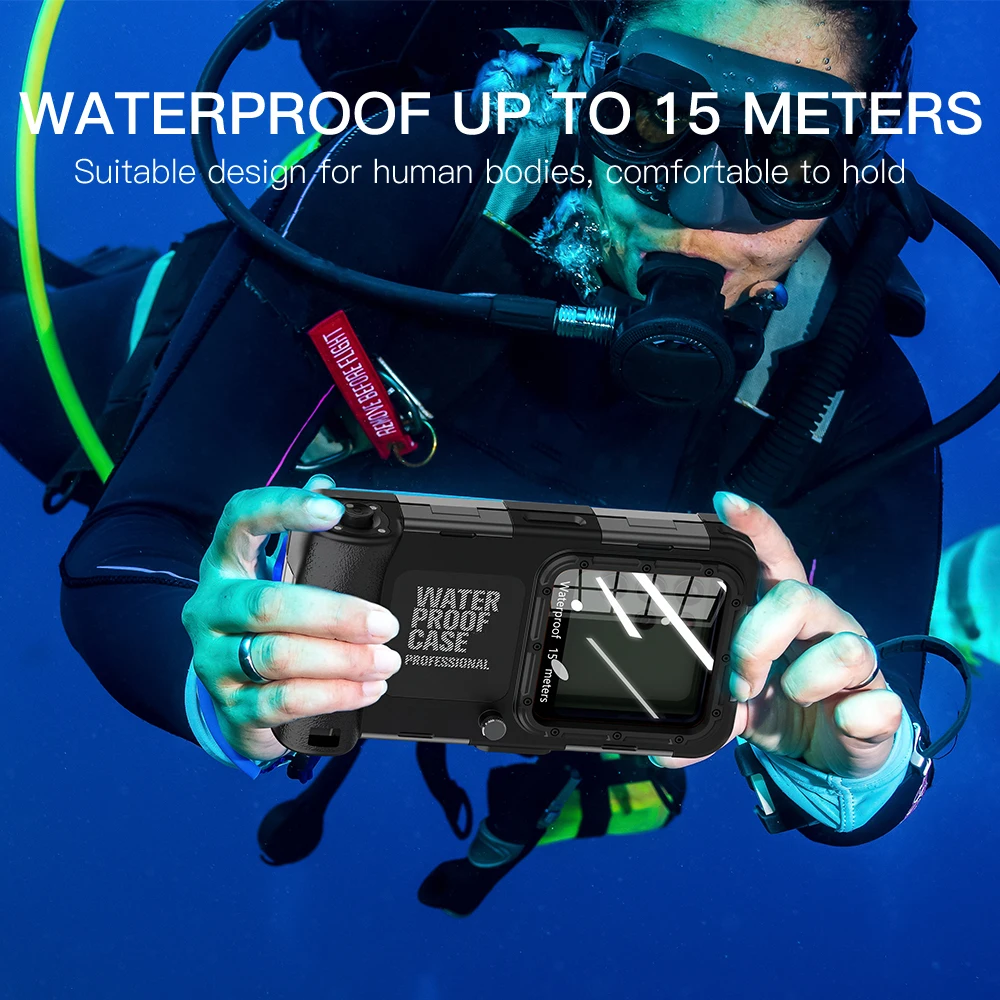Outdoor water sports 15m Waterproof Diving Case for Android Mobile Universal 6.9 Inch equipment Professional Swimming Snorkeling
Outdoor water sports 15m Waterproof Diving Case for Android Mobile Universal 6.9 Inch equipment Professional Swimming Snorkeling
