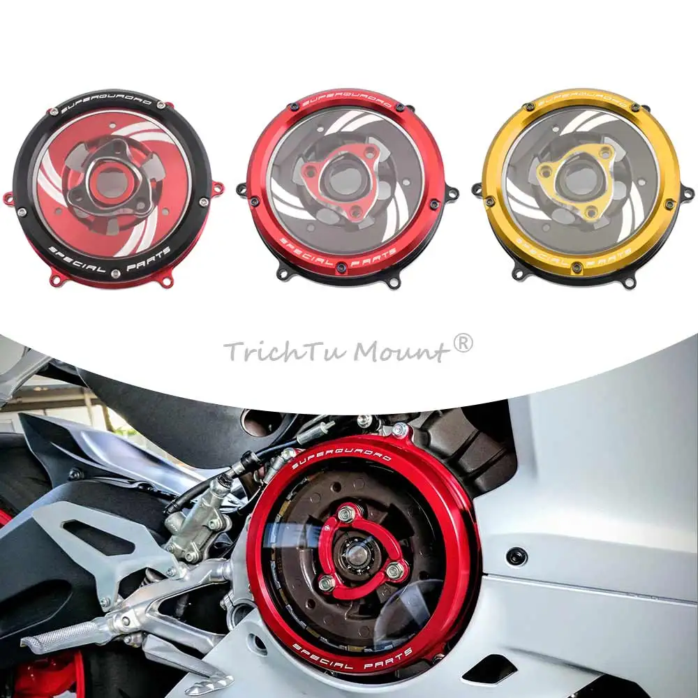Motorcycle Front Clear Clutch Cover CNC Aluminum Kit For Ducati Panigale 959 1199 1299 2012-2019
Motorcycle Front Clear Clutch Cover CNC Aluminum Kit For Ducati Panigale 959 1199 1299 2012-2019