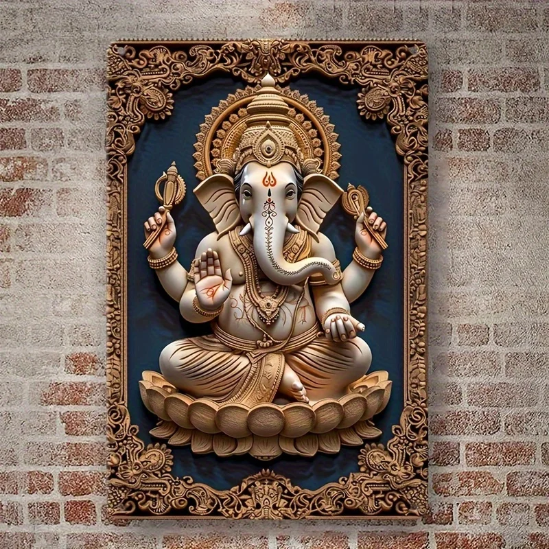 Elegant Ganesha Aluminum Wall Art, Metal Decor Sign for Home, Living Room, Farmhouse, Bar & Restaurant, 7.9x11.8"/11.8x17.7, 1pc
Elegant Ganesha Aluminum Wall Art, Metal Decor Sign for Home, Living Room, Farmhouse, Bar & Restaurant, 7.9x11.8"/11.8x17.7, 1pc