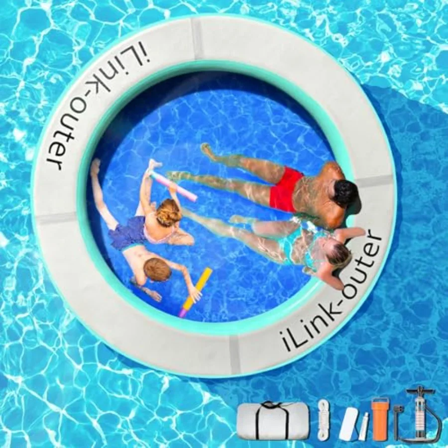 8FT Inflatable Water Hammock for Up to 6-10 and Adults Blue Non-Slip Fabric with Built-in Air Pump Easy Inflation and Storage D
8FT Inflatable Water Hammock for Up to 6-10 and Adults Blue Non-Slip Fabric with Built-in Air Pump Easy Inflation and Storage D