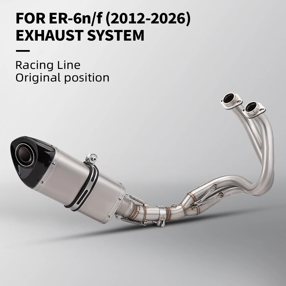 For ER6N ER6F Versys 650 Z650 Ninja650 2012-2026Motorcycle Full Exhaust System Escape Modify 51MM Muffler With DB Killer
For ER6N ER6F Versys 650 Z650 Ninja650 2012-2026Motorcycle Full Exhaust System Escape Modify 51MM Muffler With DB Killer