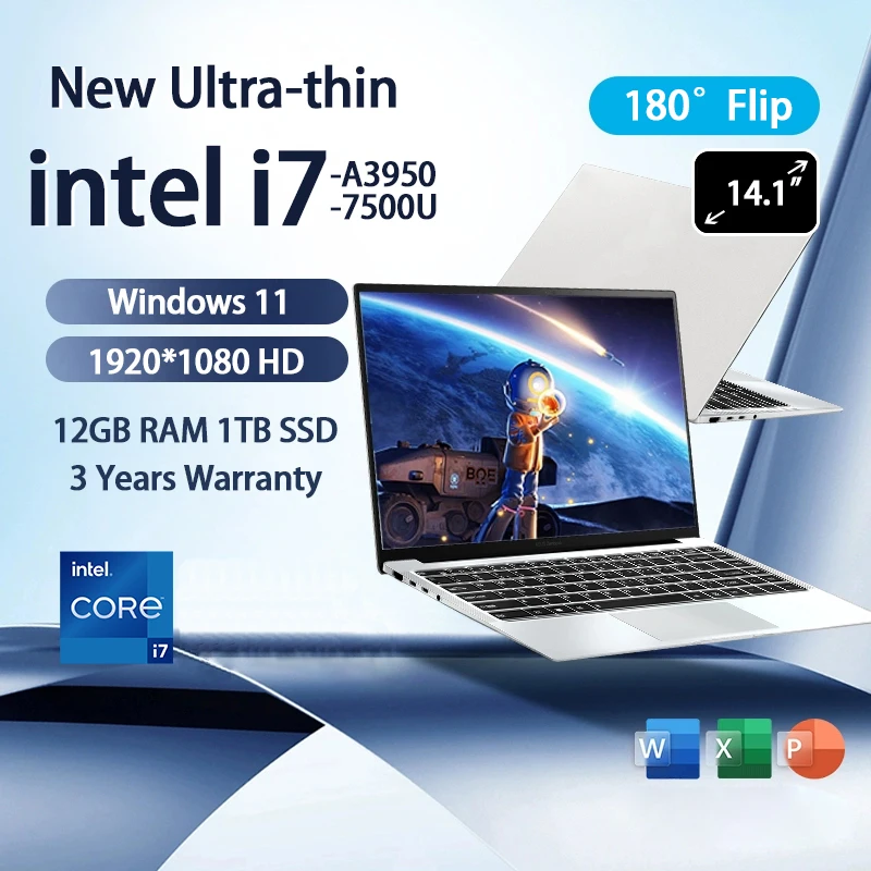 NEW 14.1'' Slim Office Laptop Intel i7-7500U Windows 11 12GB RAM 1TB 2TB SSD 1920*1080 Study Computer PC Intel A3950 NotebooK
NEW 14.1'' Slim Office Laptop Intel i7-7500U Windows 11 12GB RAM 1TB 2TB SSD 1920*1080 Study Computer PC Intel A3950 NotebooK