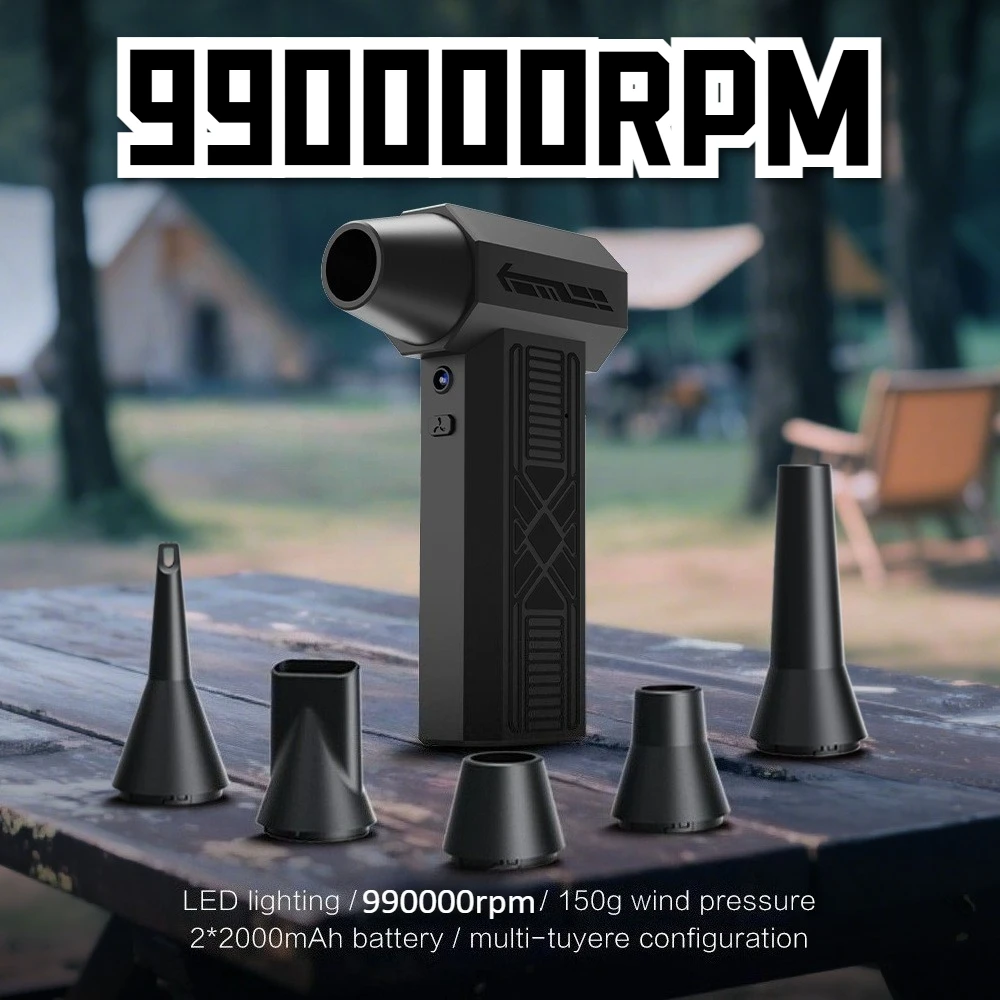 990000RPM Electric Air Blower 4 Gears Speed Adjustable Turbo Jet Fan Type-C Charging Powerful Air Duster Clean Tool for PC/Car
990000RPM Electric Air Blower 4 Gears Speed Adjustable Turbo Jet Fan Type-C Charging Powerful Air Duster Clean Tool for PC/Car